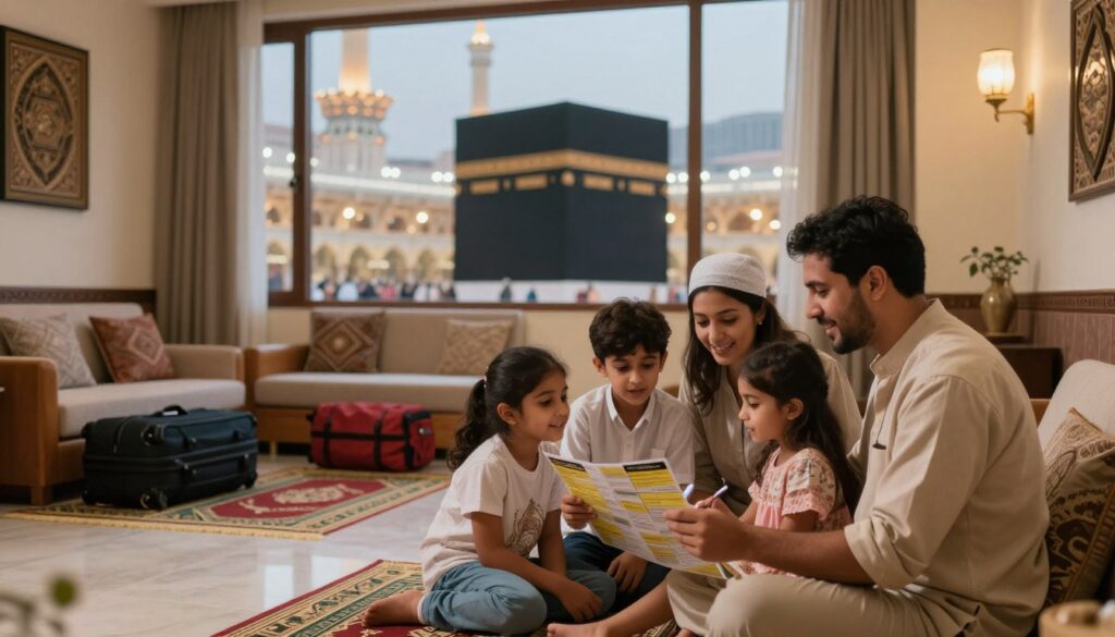 family umrah accommodation and transportation